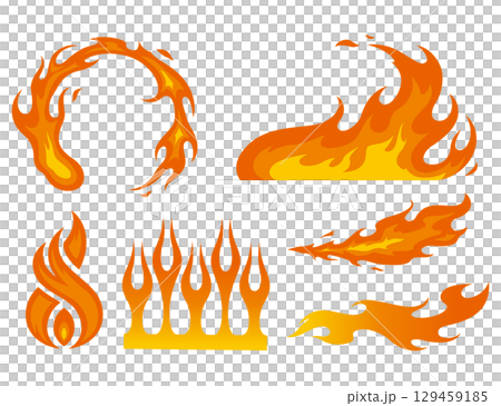 炎イラスト 129459185