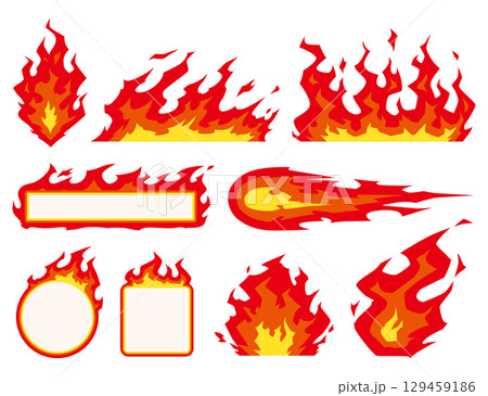 炎イラスト 129459186