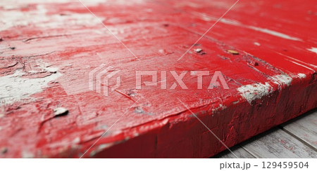 Red Painted Wood Texture for Backdrop and Graphic Resource Old 129459504