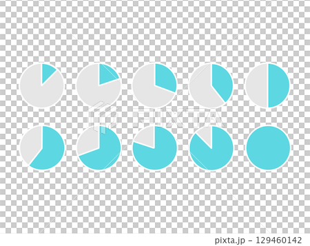 Pie chart illustration set 129460142