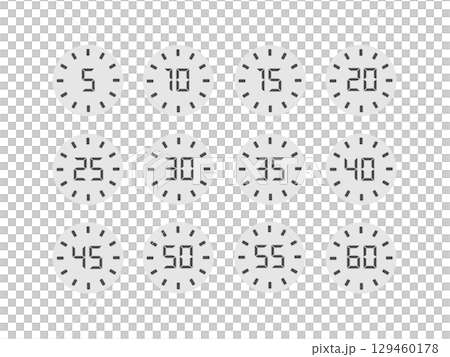ストップウォッチ タイマー 時間 イラストセット ストップウォッチ タイマー 時間 イラストセット 129460178
