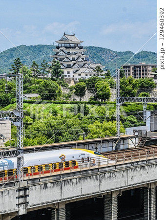 モンキーDルフィ号　福山城を通過 129460392