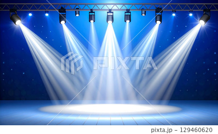 ステージ スポットライト背景 129460620