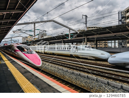 ハローキティ新幹線とレイルスター新幹線との遭遇 ハローキティ新幹線とレイルスター新幹線との遭遇 129460785