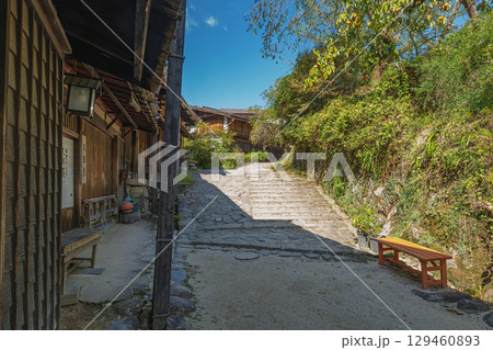 中山道 妻籠宿の風景 中山道 妻籠宿の風景 129460893