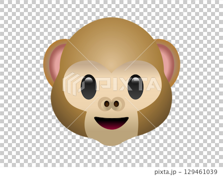 Brown see no evil monkey Face Mizaru icon Brown see no evil monkey Face Mizaru icon 129461039