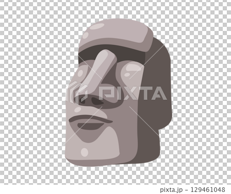 Moai icon, giant stone statues of human figures on Easter Island Moai icon, giant stone statues of human figures on Easter Island 129461048