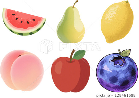 カラフルなフルーツのイラスト 129461689