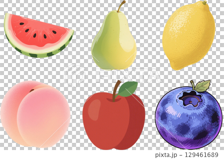 カラフルなフルーツのイラスト 129461689