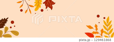 Autumn banners with colorful leaves Autumn banners with colorful leaves 129461868