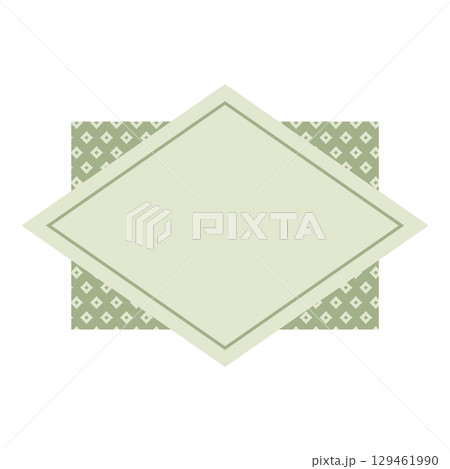 和風秋フレーム 和柄四角 グリーン 和風秋フレーム 和柄四角 グリーン 129461990