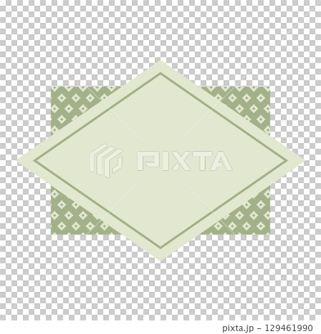 和風秋フレーム 和柄四角 グリーン 和風秋フレーム 和柄四角 グリーン 129461990