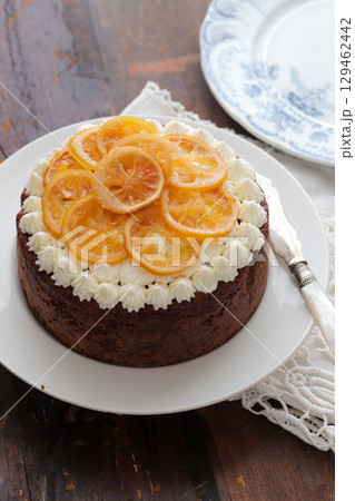 キャロットケーキのオレンジ和え キャロットケーキのオレンジ和え 129462442