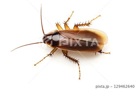 cockroach isolated on a white 129462640
