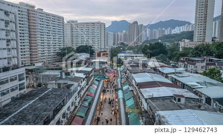 Aug 7 2025 Bustling Wet Market on Kam Chi Path 129462743