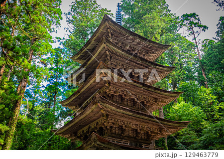 山形県鶴岡市 羽黒山五重塔 山形県鶴岡市 羽黒山五重塔 129463779