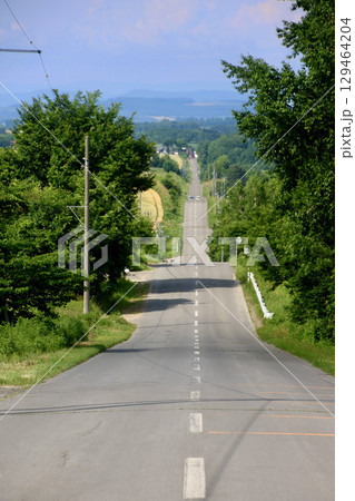 ジェットコースターの路(北海道・上富良野町) ジェットコースターの路(北海道・上富良野町) 129464204