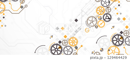 Abstract technology background. Cogwheels theme. Vector illustration Abstract technology background. Cogwheels theme. Vector illustration 129464429