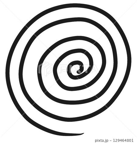 渦巻き　うずまき　シンプル 129464801