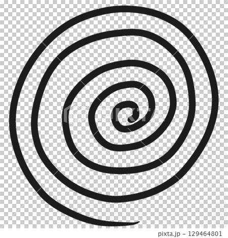 渦巻き　うずまき　シンプル 129464801