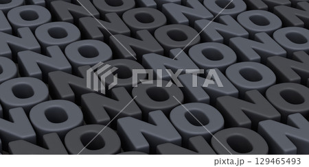 3D NO text background for rejection and prohibition concepts. 3D NO text background for rejection and prohibition concepts. 129465493