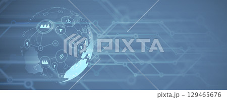 Abstract artificial intelligence circuit technology and science background Abstract artificial intelligence circuit technology and science background 129465676