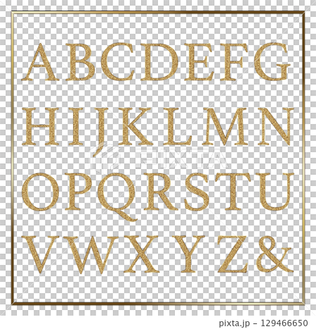 金色亮片字母大寫 129466650