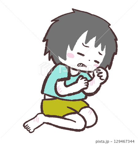 虐待された子供のイラスト 虐待された子供のイラスト 129467344