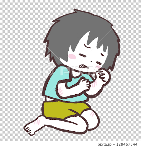 虐待された子供のイラスト 虐待された子供のイラスト 129467344