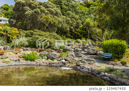 ニュージーランド　ホークスベイ地方のネイピアにあるセンテニアル・ガーデンの風景 129467488