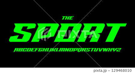 Bold italic font with sharp angled cuts, neon cyber energy, futuristic drive, fast motion built for esports, racing, automotive branding, action headlines, aggressive movement, speed game typography 129468010