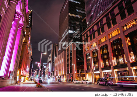 日本橋のライトアップ街並み 日本橋のライトアップ街並み 129468385