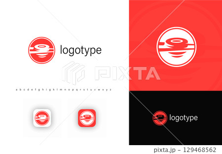 Minimalist circular sushi plate logo, symbolizing traditional Asian cuisine and gourmet dining. Ideal for sushi restaurants, food delivery, Japanese cuisine, and takeaway services. Vector logo Minimalist circular sushi plate logo, symbolizing traditional Asian cuisine and gourmet dining. Ideal for sushi restaurants, food delivery, Japanese cuisine, and takeaway services. Vector logo 129468562