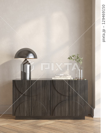 Modern style conceptual interior room 3d illustration Modern style conceptual interior room 3d illustration 129469150