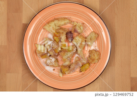 Potato dumplings filled with peaches Potato dumplings filled with peaches 129469752