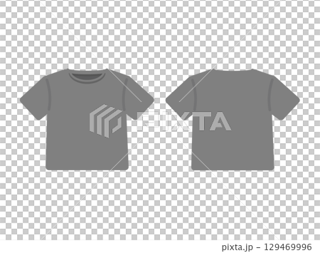 Tシャツ 服 前面 背面 イラストセット Tシャツ 服 前面 背面 イラストセット 129469996
