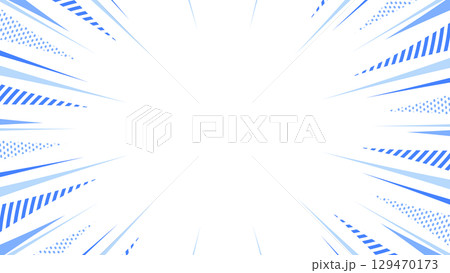 柄入りの集中線、背景フレーム、ポップなデザイン 柄入りの集中線、背景フレーム、ポップなデザイン 129470173