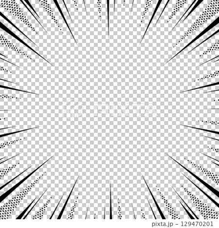 Patterned concentrated lines, background frame, pop design, square size Patterned concentrated lines, background frame, pop design, square size 129470201