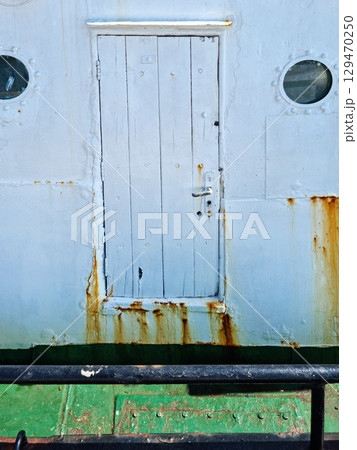 White wooden door 129470250