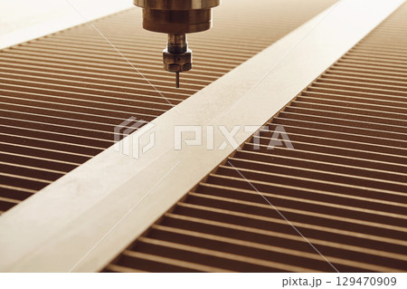 Cnc wood cutting cutter, machine with numerical control. Cnc wood cutting cutter, machine with numerical control. 129470909