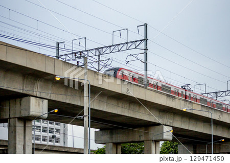 SRT Red Line, sky train in bangkok thailand SRT Red Line, sky train in bangkok thailand 129471450