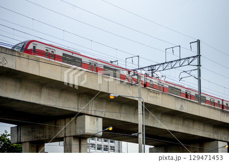 SRT Red Line, sky train in bangkok thailand 129471453