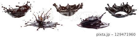 caramel or chocolate splashes 129471960