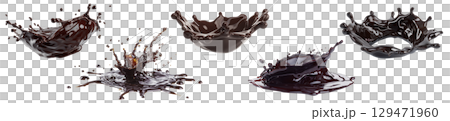 caramel or chocolate splashes 129471960