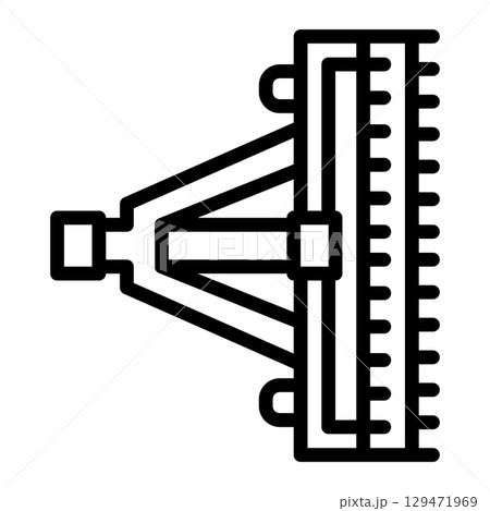 farming cultivator trailer icon 129471969