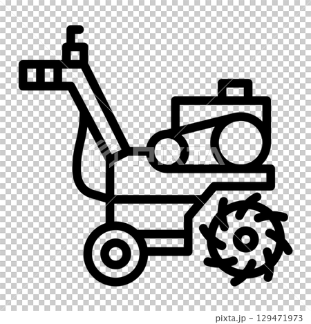 hand cultivator tractor icon 129471973