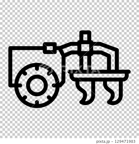 agricultural cultivator icon 129471983