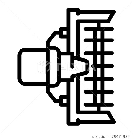 agronomy cultivator trailer icon 129471985