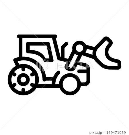 wheel loader icon 129471989