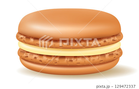 macaron french dessert cookies cake cartoon vector illustration 129472337